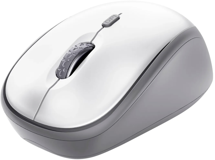 Mysz Trust Yvi+ Silent Wireless/Bluetooth Mouse White-Grey (TR25513) - obraz 2