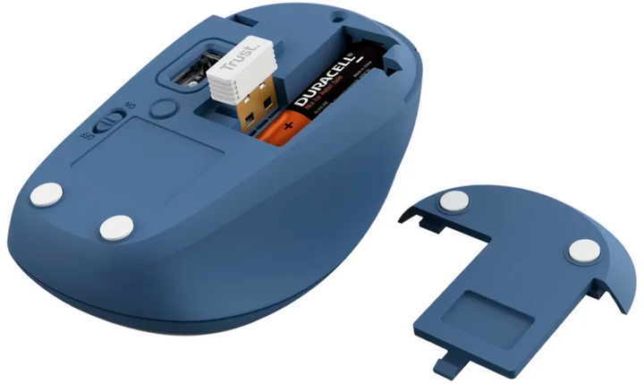 Mysz Trust Yvi+ Silent Wireless/Bluetooth Mouse Dark Blue (TR25514) - obraz 3