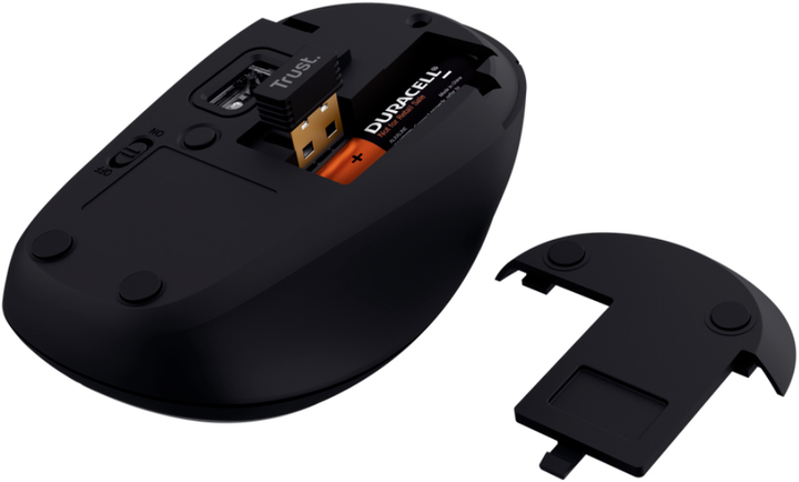 Mysz Trust Yvi+ Silent Wireless/Bluetooth Mouse Black (TR25512) - obraz 4
