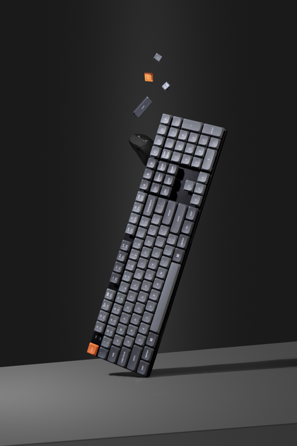 Klawiatura bezprzewodowa Keychron K5 Max Gateron MX 2.0 Brown QMK RGB Wireless/Bluetooth/USB Black (K5MH3_KEYCHRON) - obraz 8