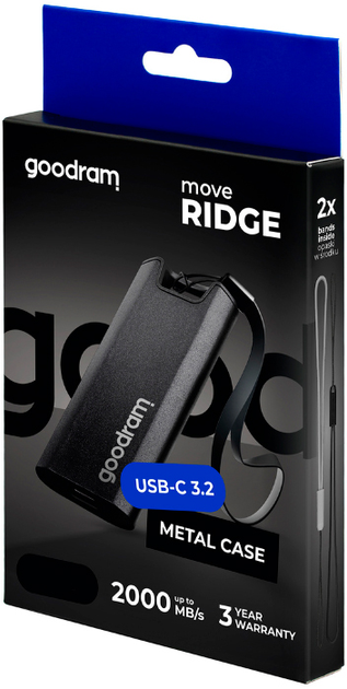 SSD диск Goodram Move Ridge 1TB USB 3.2 Type-C Black (SSDR-GMRE-01T-K0) External - зображення 4