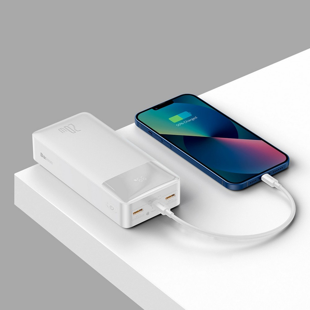 Powerbank Baseus Bipow Digital Display Overseas 20W 30000 mAh Biały (PPBD050402) - obraz 6