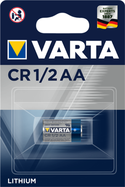 Bateria litowa Varta CR 1/2 AA BLI 1 szt. (06127101401) (4008496987696) - obraz 1