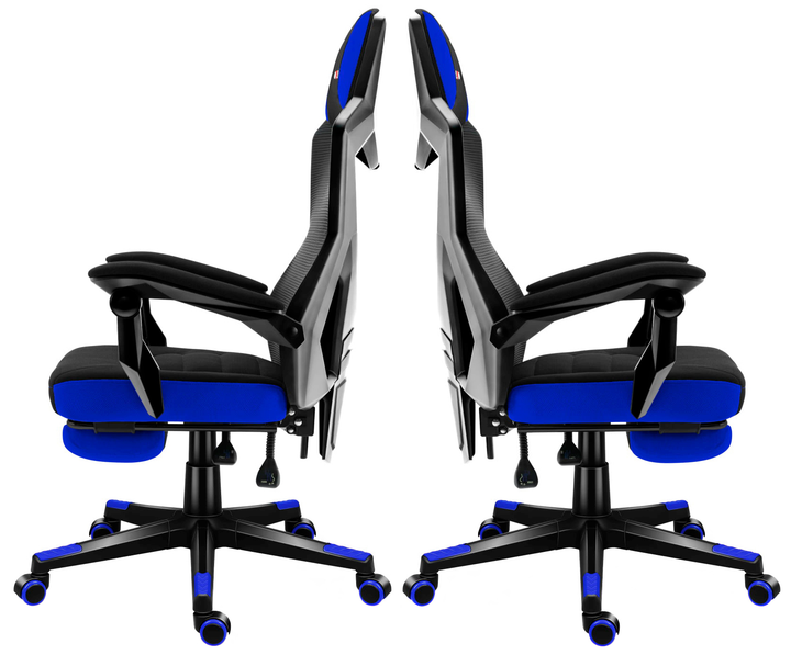 Fotel gamingowy Huzaro HZ-Combat 3.0 Blue perforowane obicie Czarny i niebieski (5907564629782) (955555905874481) - Outlet - obraz 3