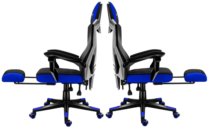 Fotel gamingowy Huzaro HZ-Combat 3.0 Blue perforowane obicie Czarny i niebieski (5907564629782) (955555905874481) - Outlet - obraz 5