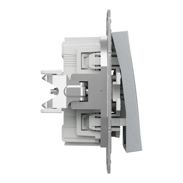 Выключатель одноклавишный Schneider Electric Asfora алюминий EPH0100161 - Фото 2 Выключатель одноклавишный Schneider Electric Asfora алюминий EPH0100161 - изображение 2