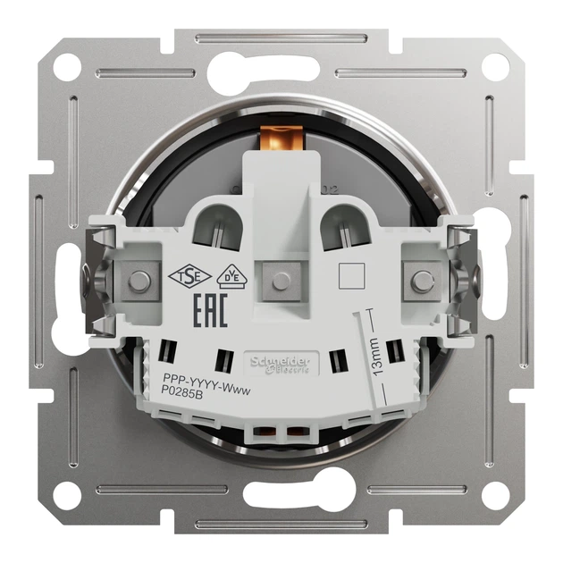 Розетка Schneider Electric Asfora с заземлением антрацит EPH2900171 - изображение 7
