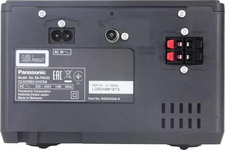 Mikrowieża Panasonic SC-PM250EE-K Czarna - obraz 3