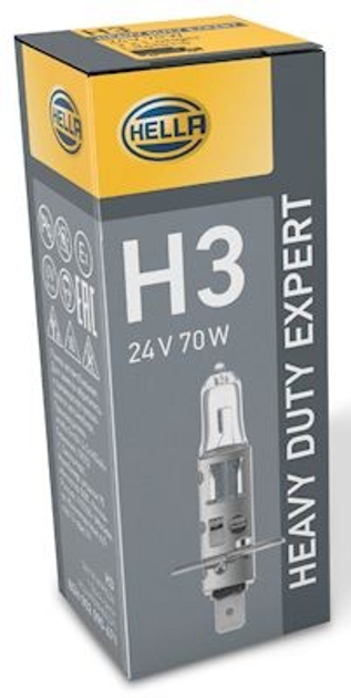 Żarówka samochodowa Hella Heavy Duty Expert H3 70 W 24 V (8GH002090471) - obraz 2