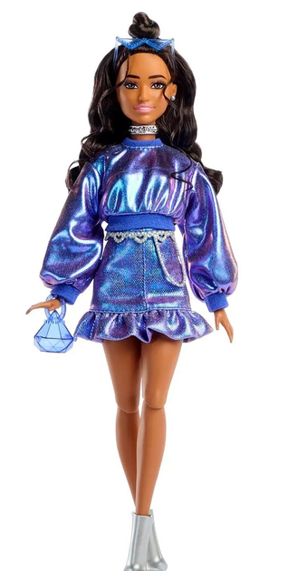 Лялька Barbie Deluxe Style Fashion в топі та спідниці металік з аксесуарами (JFP42) (0194735303090) - зображення 3