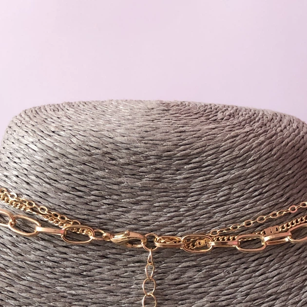 Багатошарове кольє «Golden Trio» з підвіскою-кільцем Honey Fashion Accessories золотистий (120266) - Фото 10 Багатошарове кольє «Golden Trio» з підвіскою-кільцем Honey Fashion Accessories золотистий (120266) - изображение 10