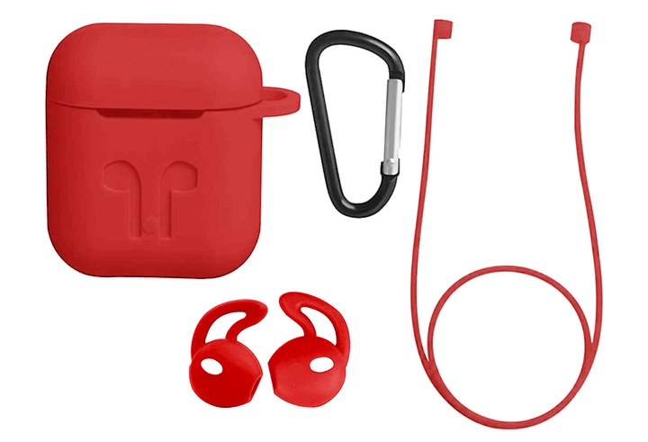 Чехол для наушников Earbox AirPods case silicone Red - Фото 5 Чехол для наушников Earbox AirPods case silicone Red - изображение 5