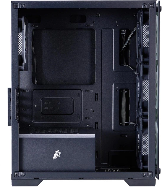 Корпус 1stPlayer X2-M-BK-4F7 Black з 4 ARGB вентиляторами - зображення 7