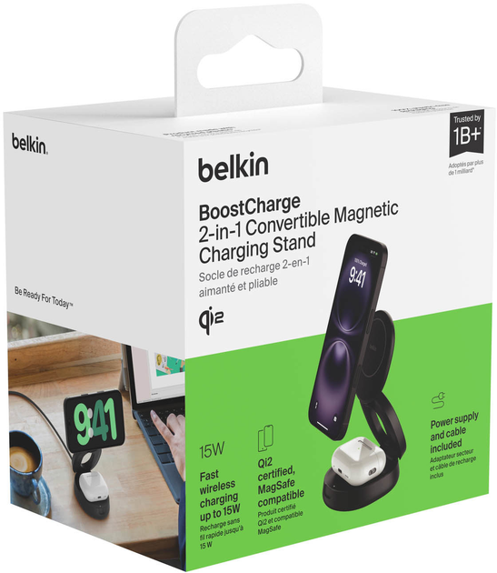 Ładowarka indukcyjna Belkin BoostCharge 2-in-1 Magnetic Foldable Wireless Charger 15 W Black (WIZ035KQBK) - obraz 8
