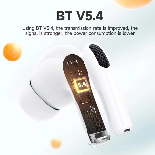 Беспроводные Bluetooth наушники с микрофоном HOCO EW77 Вакуумные TWS наушники BT5.4, 30/300mAh, до 4 часов работы White - изображение 11