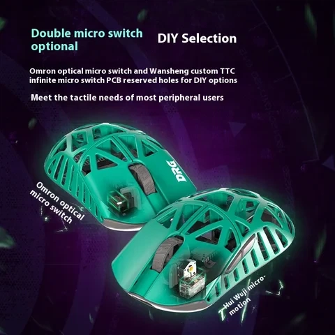 WLMOUSE × DRG Beast X Pro Medium Green (Зелёная) — ультралегкая
