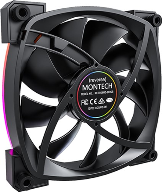 Wentylator Montech RX140 PWM (RX140 PWM Black) - obraz 4