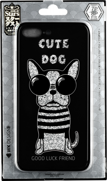 Etui WK WPC-087 do Apple iPhone 7 Plus/8 Plus Cute Dog Black (681920360735) - obraz 3