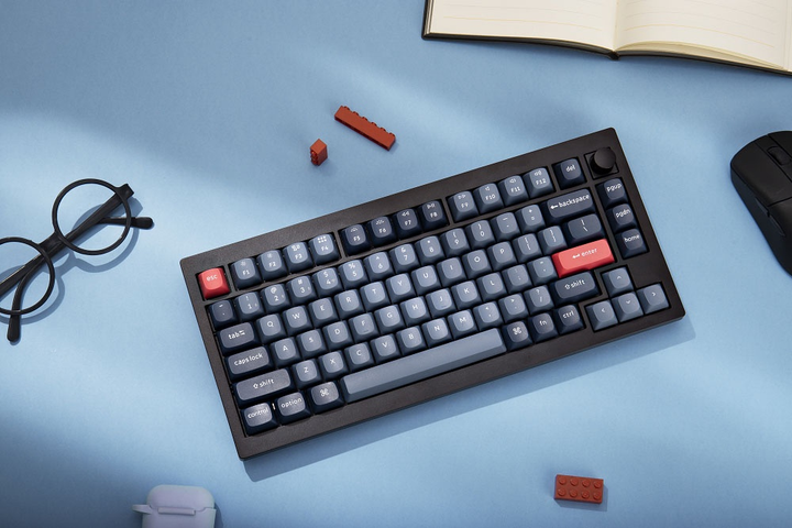 Klawiatura bezprzewodowa Keychron V1 Max Gateron Jupiter Red QMK Ang./Ukr Wireless/Bluetooth/USB Black (V1MD1_KEYCHRON) - obraz 5
