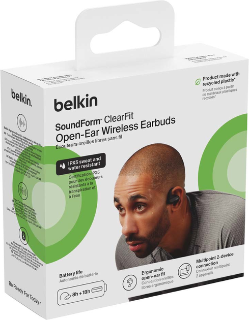 Навушники Belkin SoundForm ClearFit Open-Ear Black (AUC013ctBK) - зображення 8