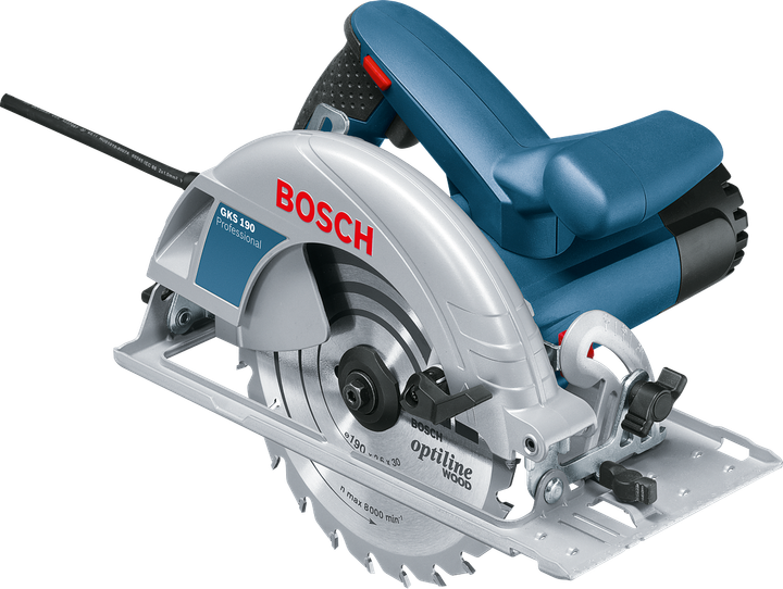 Циркулярна пила Bosch Professional GKS 190 1.4 квт 190/30 мм діаметр диска 70 мм глибина різу +диск OptilineWood 0601623000 (3165140469678) - зображення 1