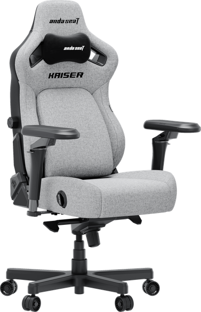 Fotel gamingowy Anda Seat Kaiser 4 V2 Size XL Gray Fabric (AD12YDDC-XLL-20-G-CF-03) - obraz 2