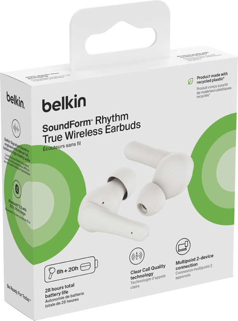 Навушники Belkin SoundForm Rhythm White (AUC012btWH) - зображення 7