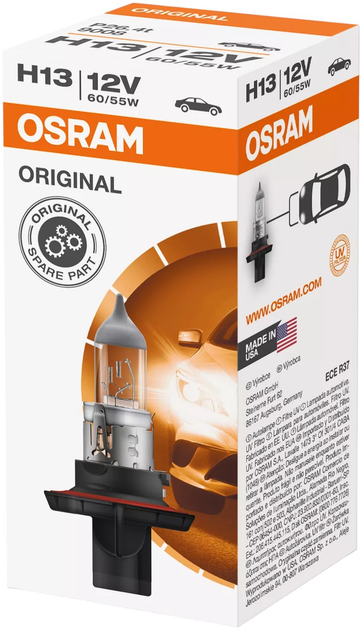Żarówka samochodowa Osram Original H13 60/55 W 12 V (4008321939401) - obraz 2
