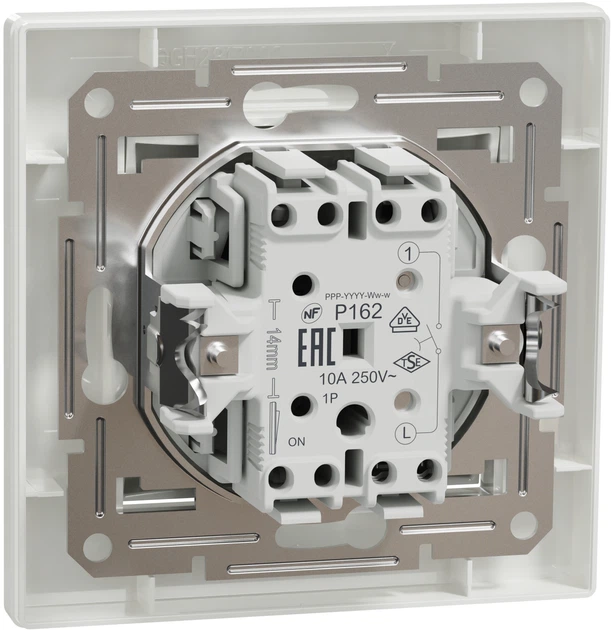 Вимикач кнопоковий Schneider Electric Asfora самозажимний білий EPH0700121 - Фото 2 Вимикач кнопоковий Schneider Electric Asfora самозажимний білий EPH0700121 - зображення 2