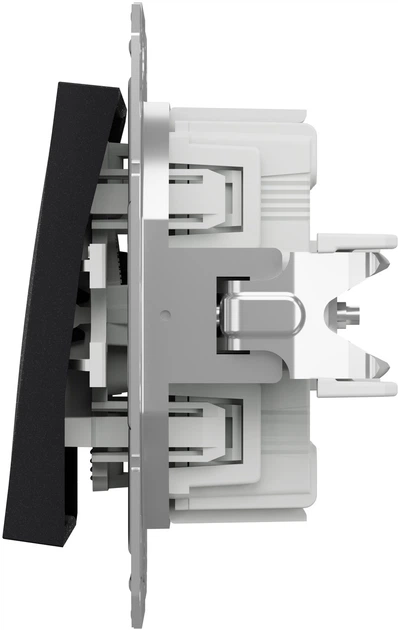 Перемикач 1-клавішний Schneider Electric Asfora самозажимний антрацит EPH0400171 - изображение 2