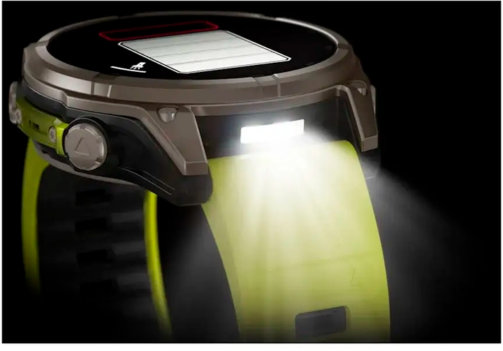 Smartwatch Garmin fenix 8 47mm Solar Sapphire Titanium with Amp Yellow and Graphite Silicone Band (010-02906-21) - obraz 12