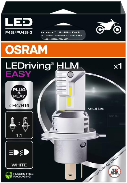 Автолампа Osram LEDriving HLM H4/H19 19W 12V (64193DWESY-1HB) - зображення 2