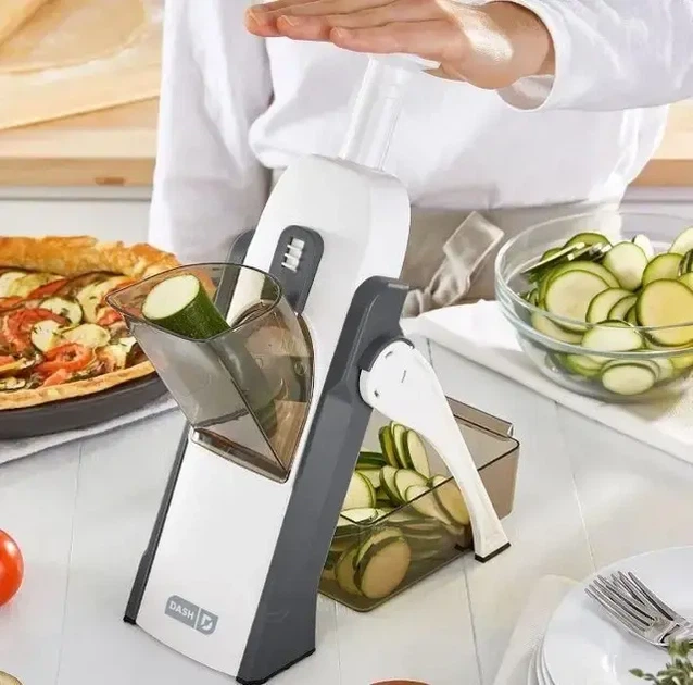 Терка для овочів Brava Spring Slicer ресторанна якість нарізки овочів полуавтоматичний режим з пружинною конструкцією - зображення 3