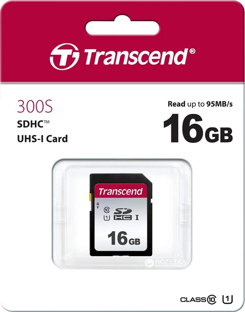 Karta pamięci Transcend 300S SDHC 16GB Class 10 UHS-I U1 (TS16GSDC300S) - obraz 2