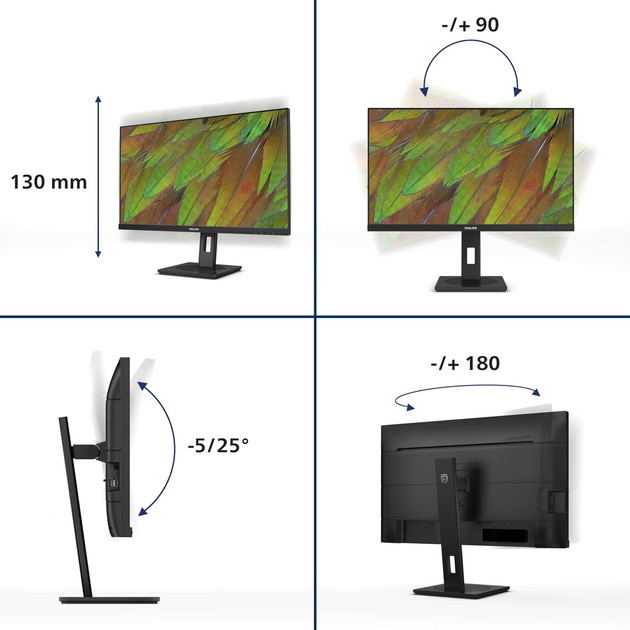 Монітор 27" Philips 27B1U3900/00 - зображення 7