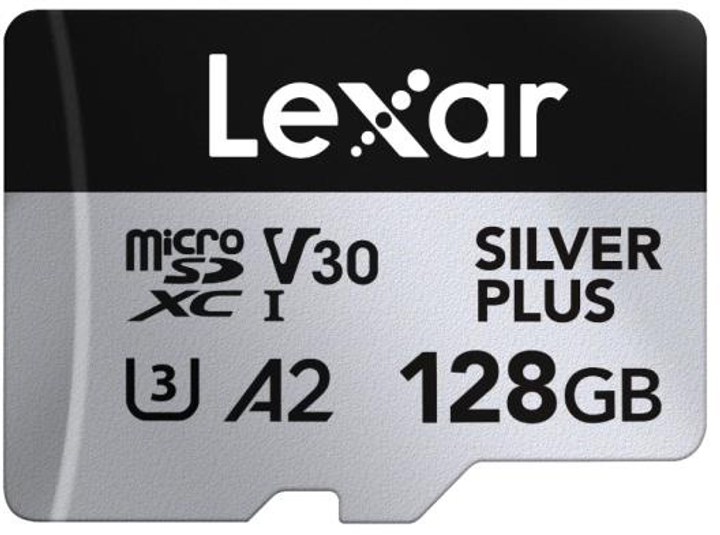 Karta pamięci Lexar Professional Silver Plus microSDXC 128GB UHS-I U3 V30 A2 (LMSSIPL128G-BNANG) - obraz 1