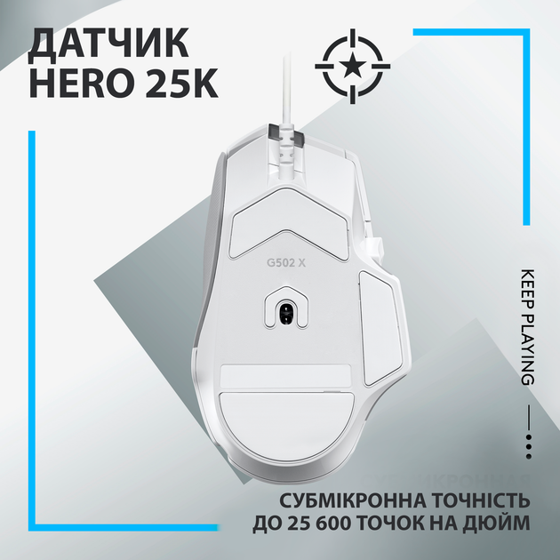 Zestaw mysz do gier Logitech G502 X + powierzchnia do gry G240 White (991-000490) - obraz 4