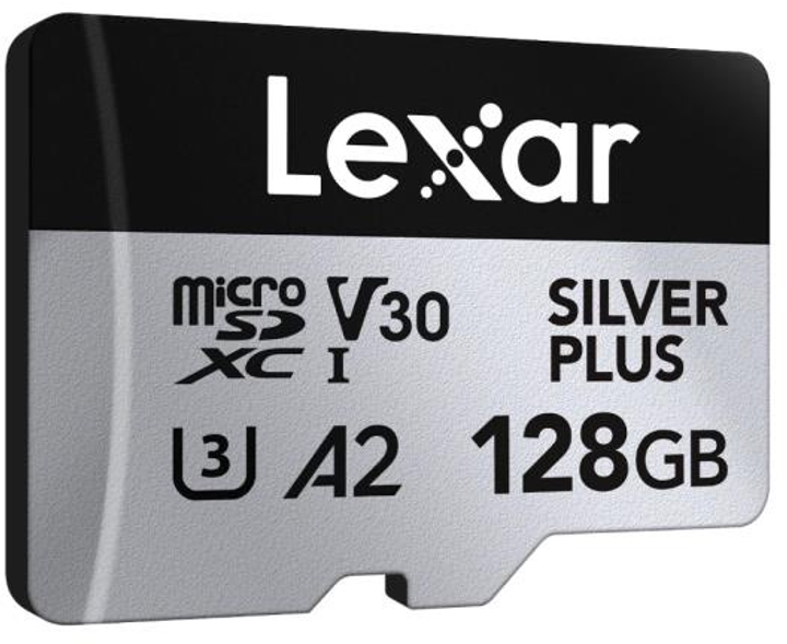 Karta pamięci Lexar Professional Silver Plus microSDXC 128GB UHS-I U3 V30 A2 (LMSSIPL128G-BNANG) - obraz 2
