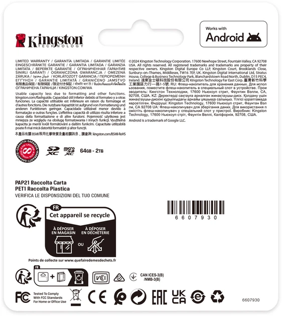 Niepotrzebny duplikat - Karta pamięci Kingston Canvas Select Plus Gen3 microSDXC 512GB Class 10 UHS-I U3 V30 A1 (SDCS3/512GBSP) - obraz 8
