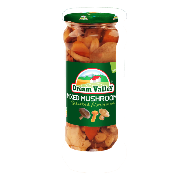 Грибне асорті Dream Valley Mixed Mushrooms Selected Marinated 580 мл - Фото 1 Грибне асорті Dream Valley Mixed Mushrooms Selected Marinated 580 мл - зображення 1