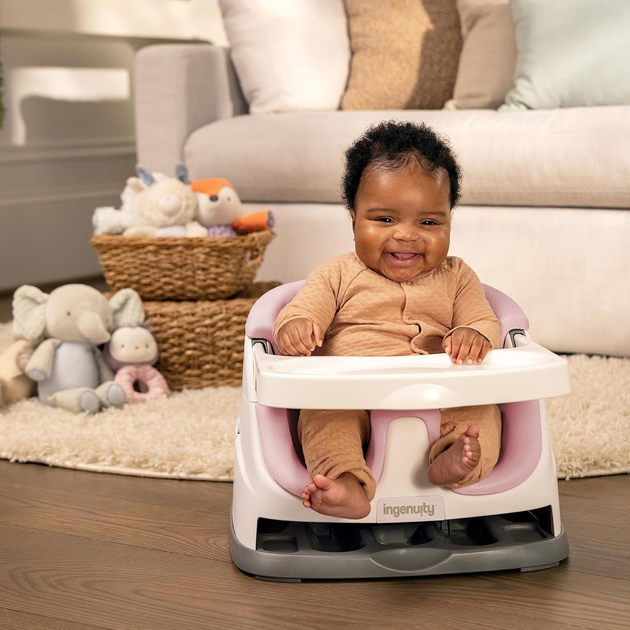 Krzesełko do karmienia Ingenuity Baby Base Booster 2 w 1 Peony (0074451167261) - obraz 9