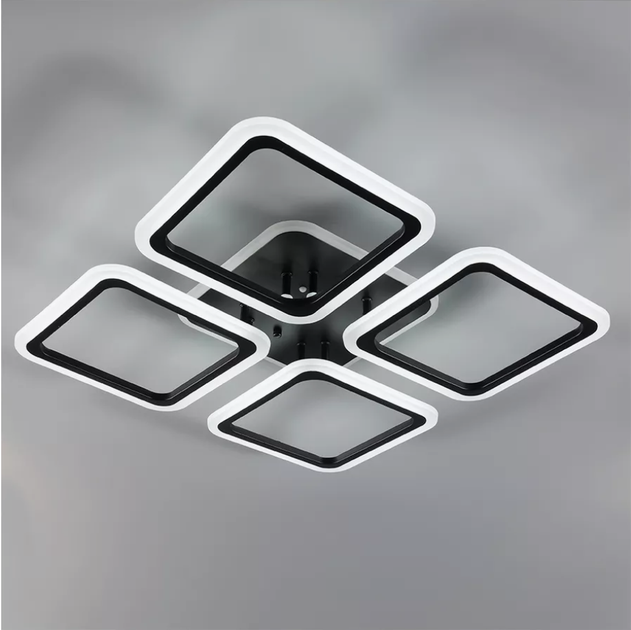 Светодиодная LED люстра ROOM RGB 70W 4S-APP-385x385x75-BLACK-220-IP20 Esllse - изображение 3