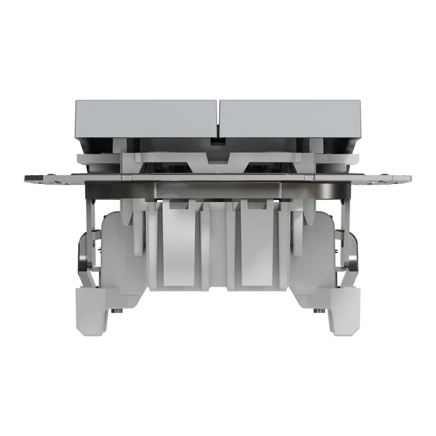 Кнопковий вимикач двоклавішний Schneider Electric Asfora сталь EPH1100162 - зображення 2