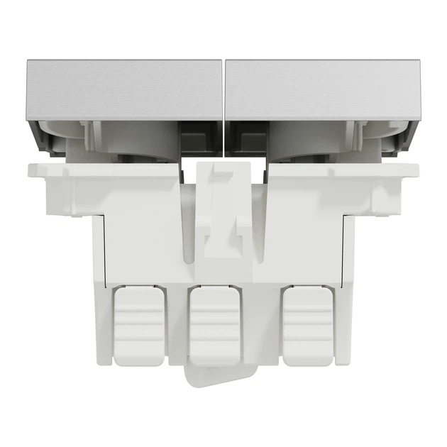 Переключатель двухклавишный Schneider Electric Unica New 2 модуля алюминий NU321330 - Фото 6 Переключатель двухклавишный Schneider Electric Unica New 2 модуля алюминий NU321330 - изображение 6