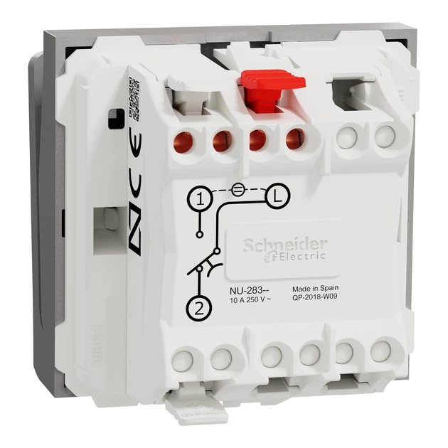 Выключатель карточный Schneider Electric Unica New с подсветкой 2 модуля алюминий NU328330 - Фото 6 Выключатель карточный Schneider Electric Unica New с подсветкой 2 модуля алюминий NU328330 - изображение 6