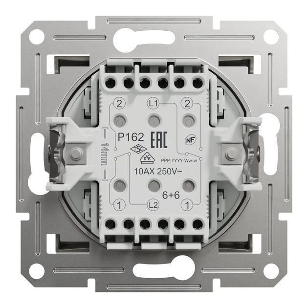 Переключатель двухклавишный Schneider Electric Asfora бронза EPH0600169 - изображение 8