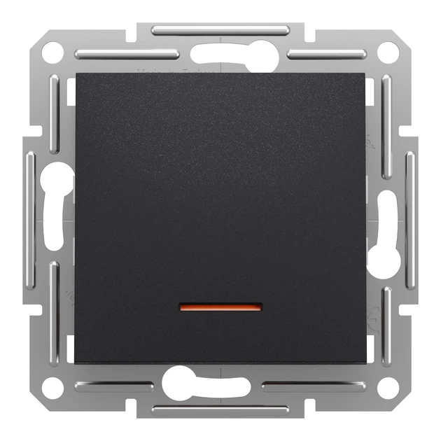 Переключатель одноклавишный Schneider Electric Asfora с подсветкой антрацит EPH1500171 - Фото 3 Переключатель одноклавишный Schneider Electric Asfora с подсветкой антрацит EPH1500171 - изображение 3