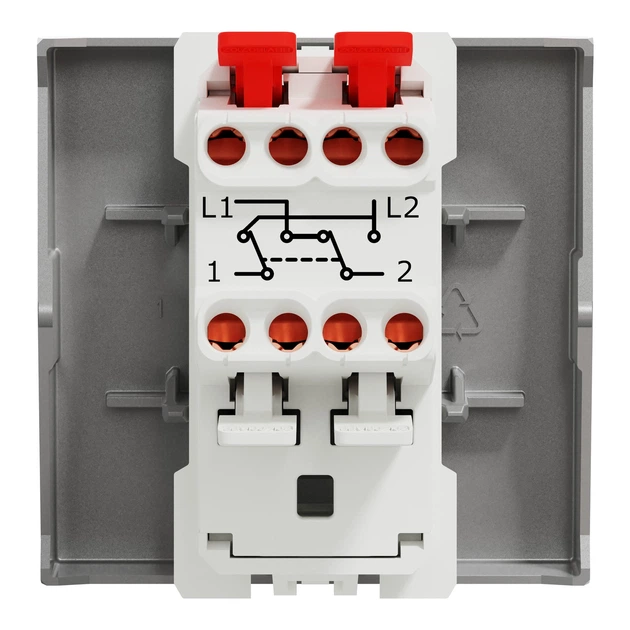 Перемикач перехресний Schneider Electric Unica New 2 модулі алюміній NU320530 - Фото 7 Перемикач перехресний Schneider Electric Unica New 2 модулі алюміній NU320530 - зображення 7