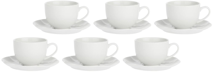 Zestaw filiżanek ze spodkiem La Porcellana Bianca Villadeifiori porcelana 12 elementów (8027549070167) - obraz 1
