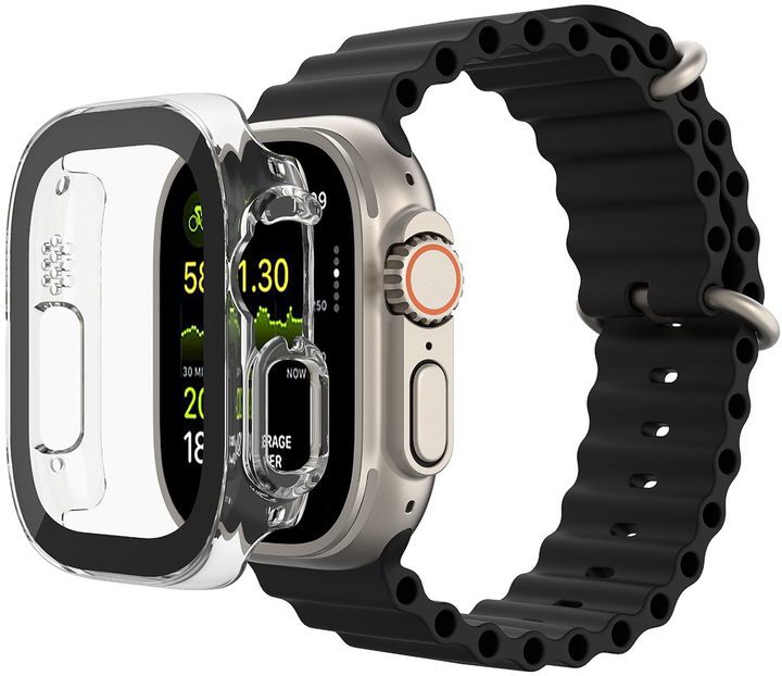 Чохол Belkin ScreenForce TemperedCurve 2-in-1 для Apple Watch Ultra 1/2 Transparent (OWA001ZZCL) - зображення 2